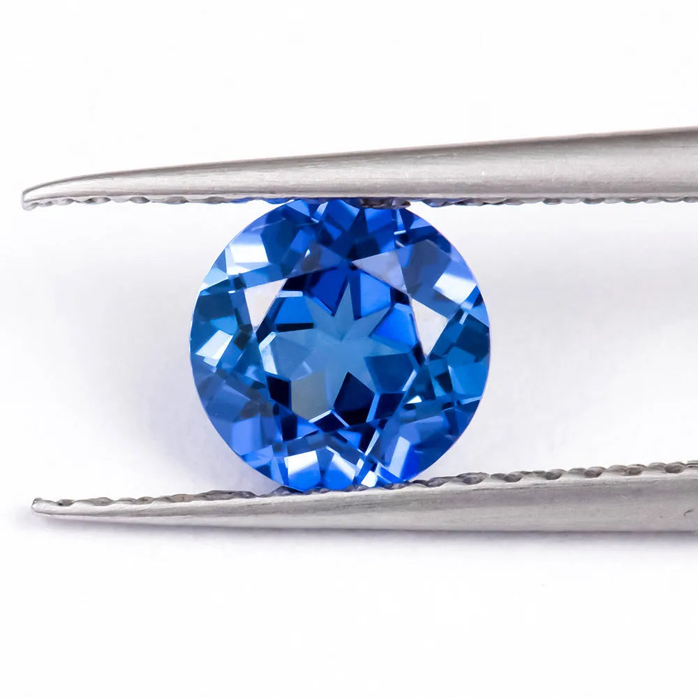 Royal blue semi-finished gemstones in heart, round, and pear shapes for jewellery making