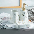 Ceramic bathroom wash set in black, blue, or white with high-temperature fired porcelain construction