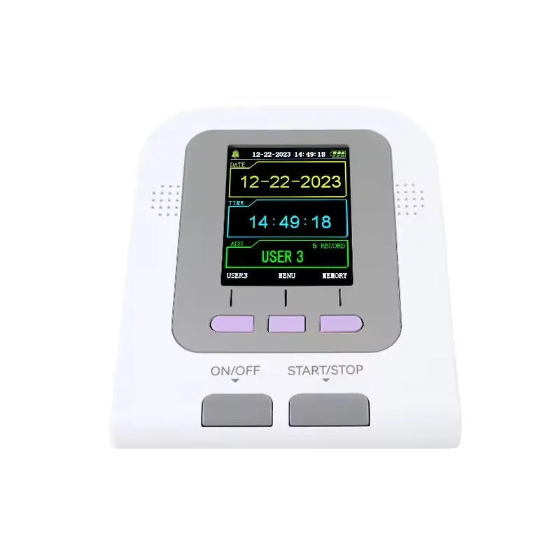 Veterinary digital blood pressure monitor with 2.8-inch colour LCD display and cuff for animal health monitoring