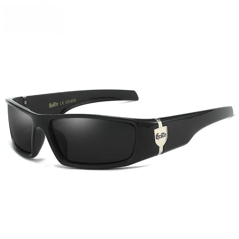 Bandit style polarised sunglasses with PC lenses in hip hop fashion design