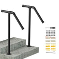 Black metal ladder support bracket for minimalist American household staircase installation.