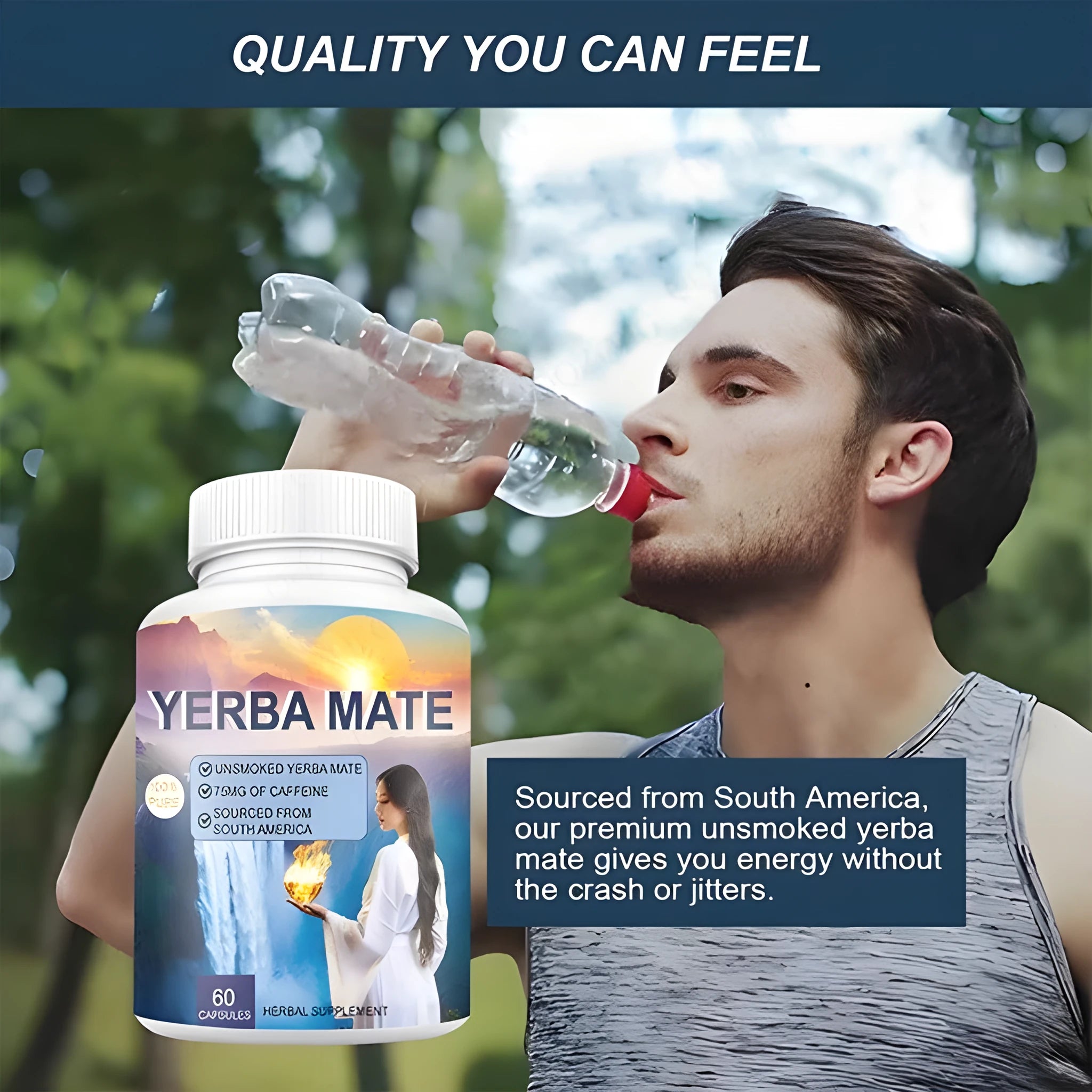 60-count bottle of vitamin capsules dietary supplement with normal temperature storage