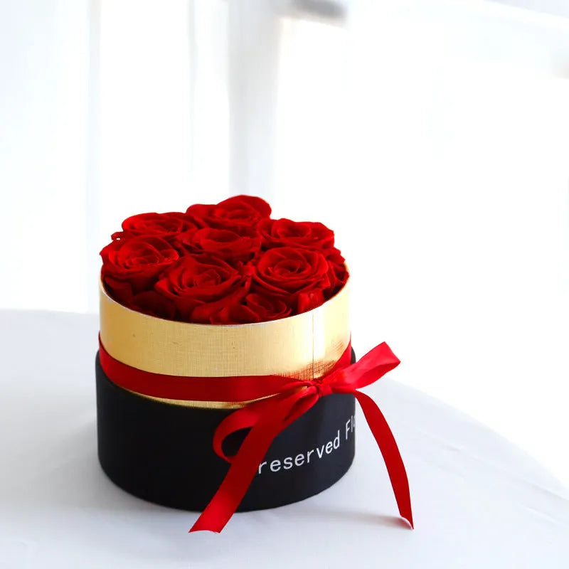 Eternal preserved real roses in luxury gift box, zero maintenance floral gift set