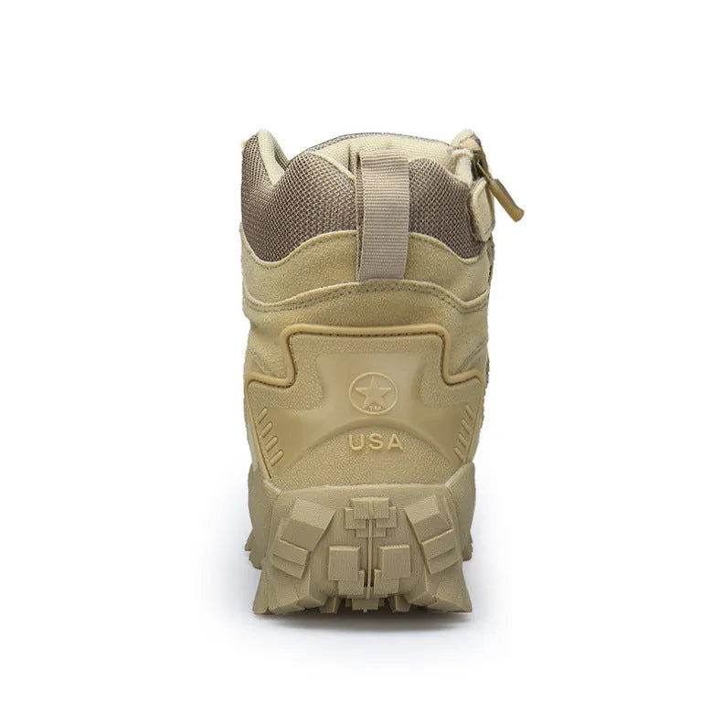 US Army Delta Tactical Boots in black colour with non-slip rubber soles for outdoor activities