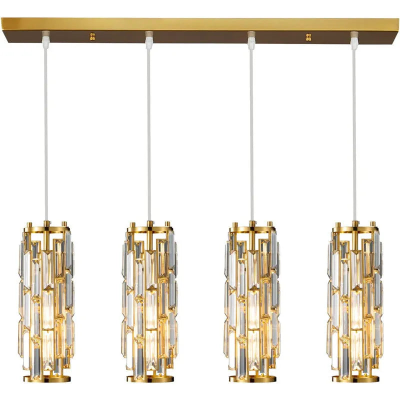 LED single head industrial style crystal droplight chandelier in black, gold, or chrome finish