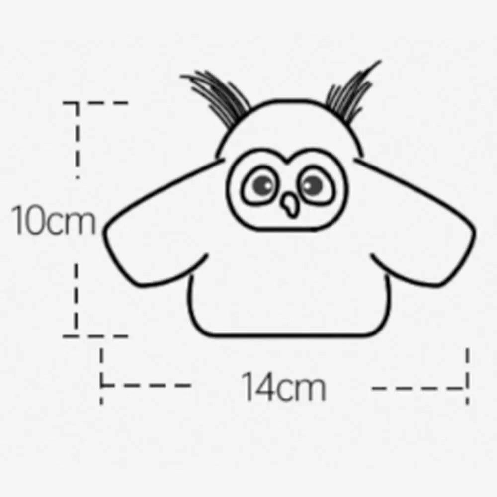 Grey interactive owl cat toy with automatic chirping and flapping wings, includes catnip, USB rechargeable