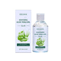 Aloe gel in 100g packaging with ingredients like aloe vera extract and sodium hyaluronate for skin hydration