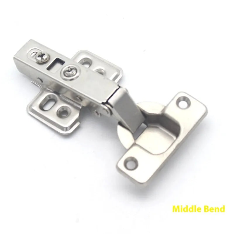 761 cold rolled steel hydraulic hinge with nickel plating for furniture, showing bend options