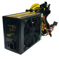 Black server power supply with multiple GPU and CPU connectors, CE certified