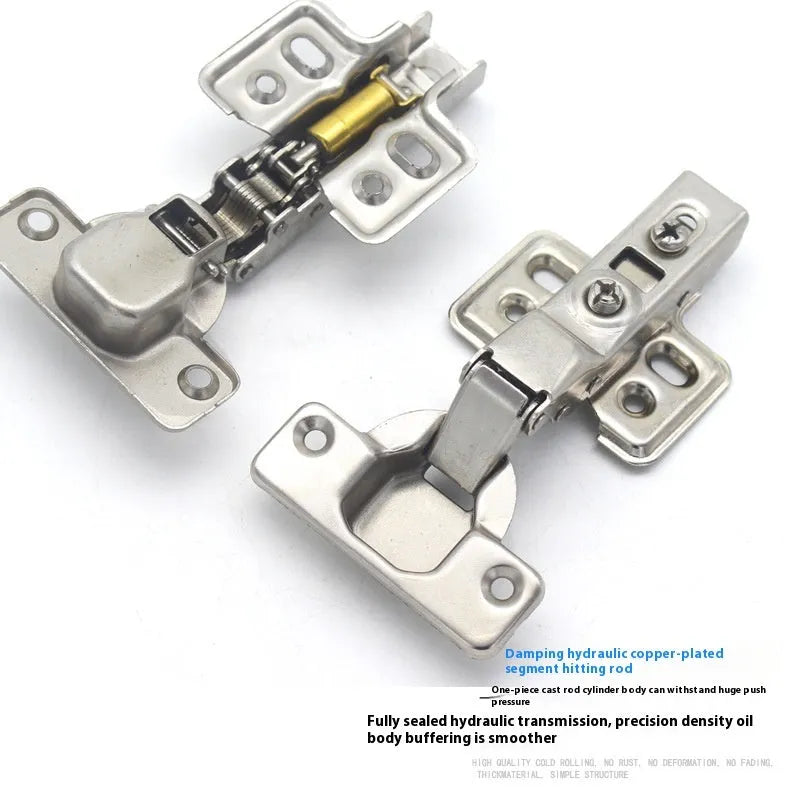 761 cold rolled steel hydraulic hinge with nickel plating for furniture, showing bend options
