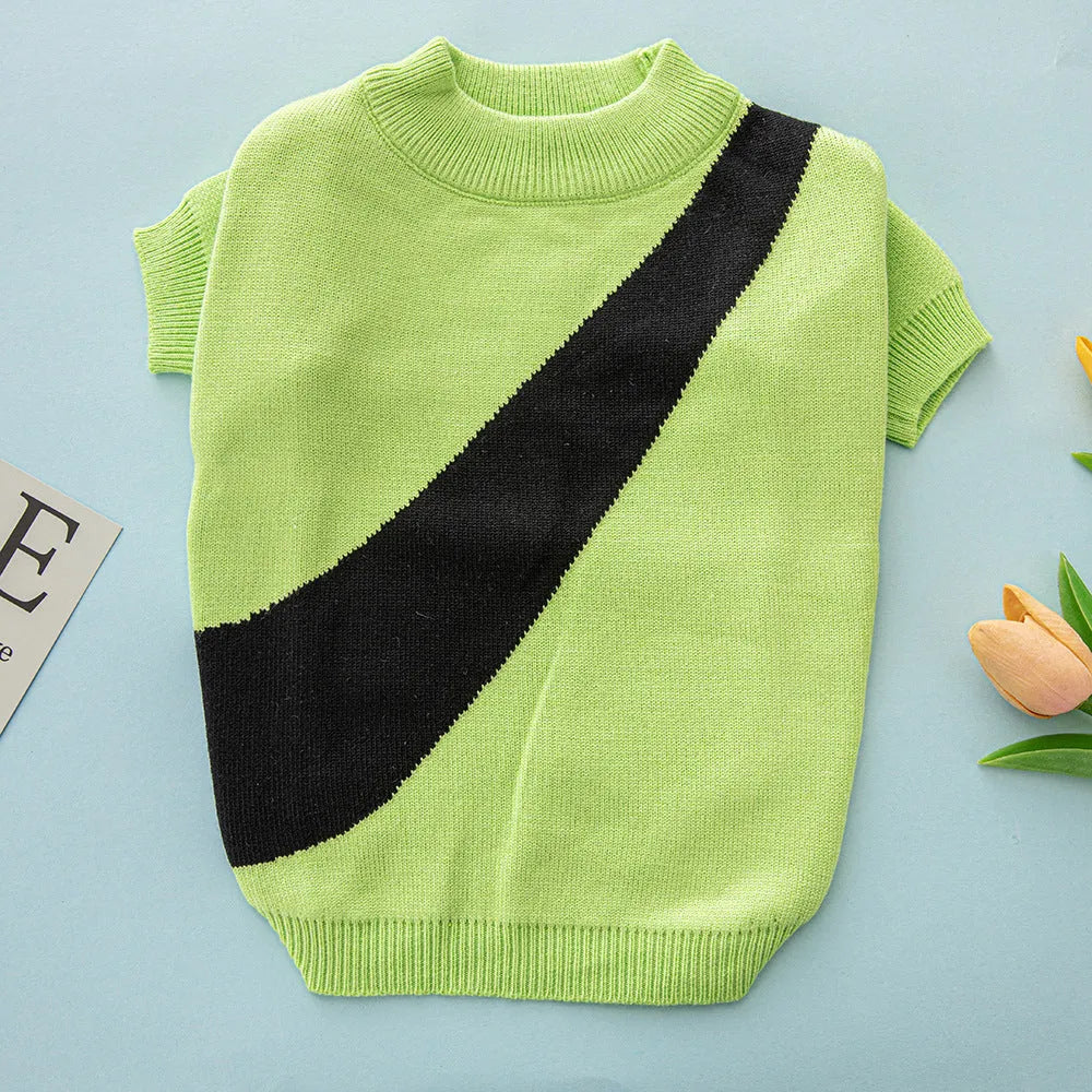 Corgi Poodle wool dog sweater in casual style, available in six colours and sizes for warmth