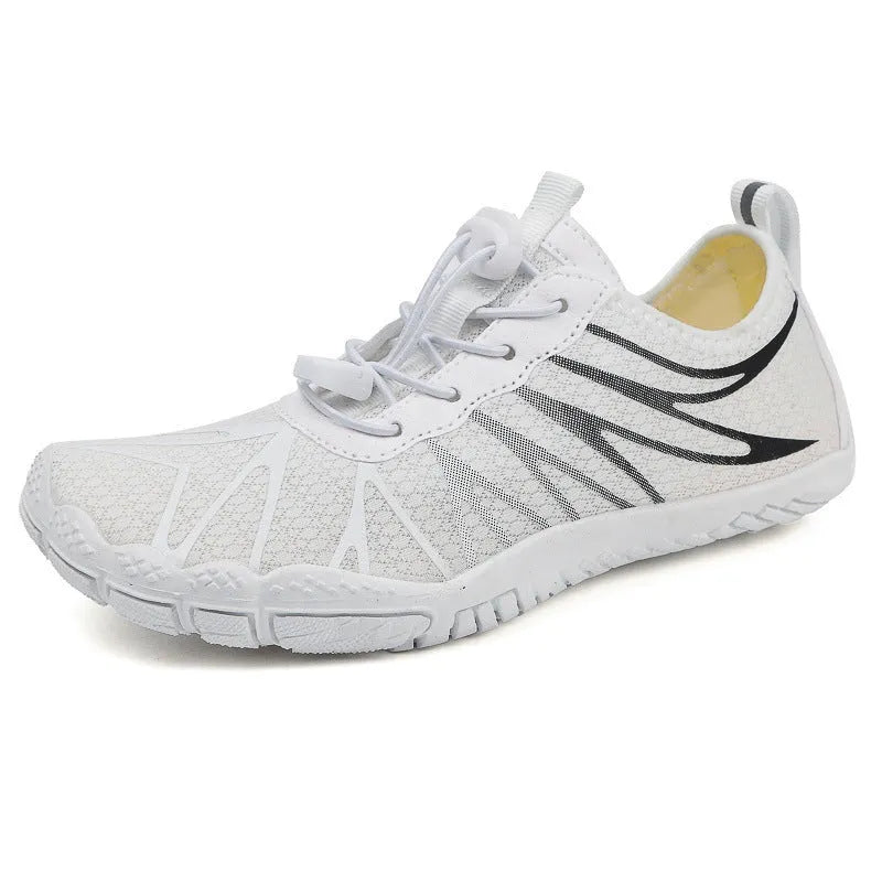 Casual low-top sports running shoes for men and women with lace-up front and multi-colour options