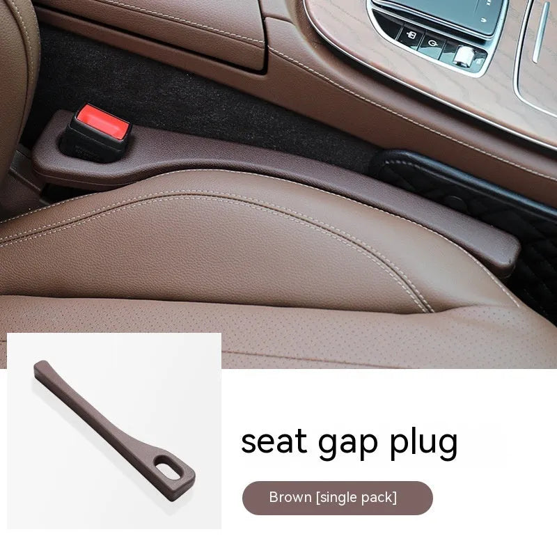Polyurethane car seat gap filler rod in beige, black, brown, green, and red colour options.