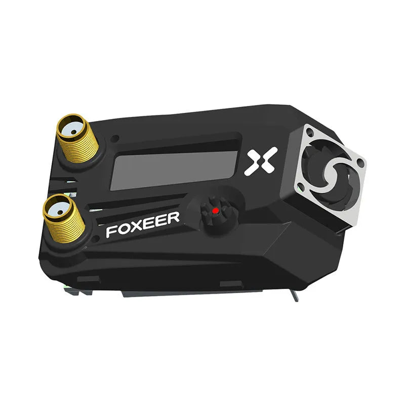 Black Wildfire FPV goggles with dual receiver technology weighing 58g, compatible with Fatshark systems
