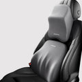 Memory foam car seat lumbar support pillow and headrest cushion with geometric pattern