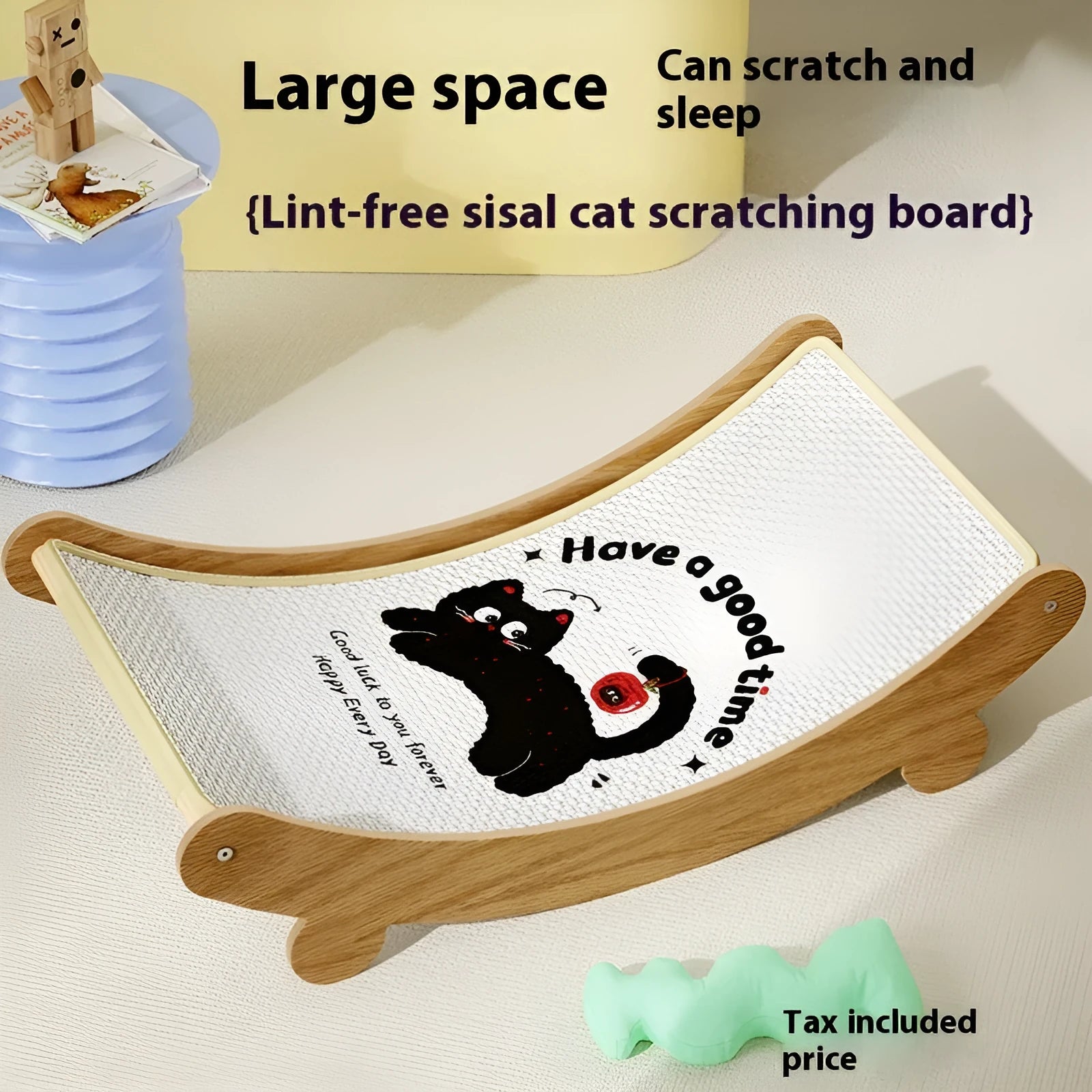 U-shaped sisal cat scratch board nest in wear-resistant non-chip construction