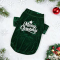 Christmas pet clothes in red or green, polyester dog and cat outfit, sizes S to 6XL