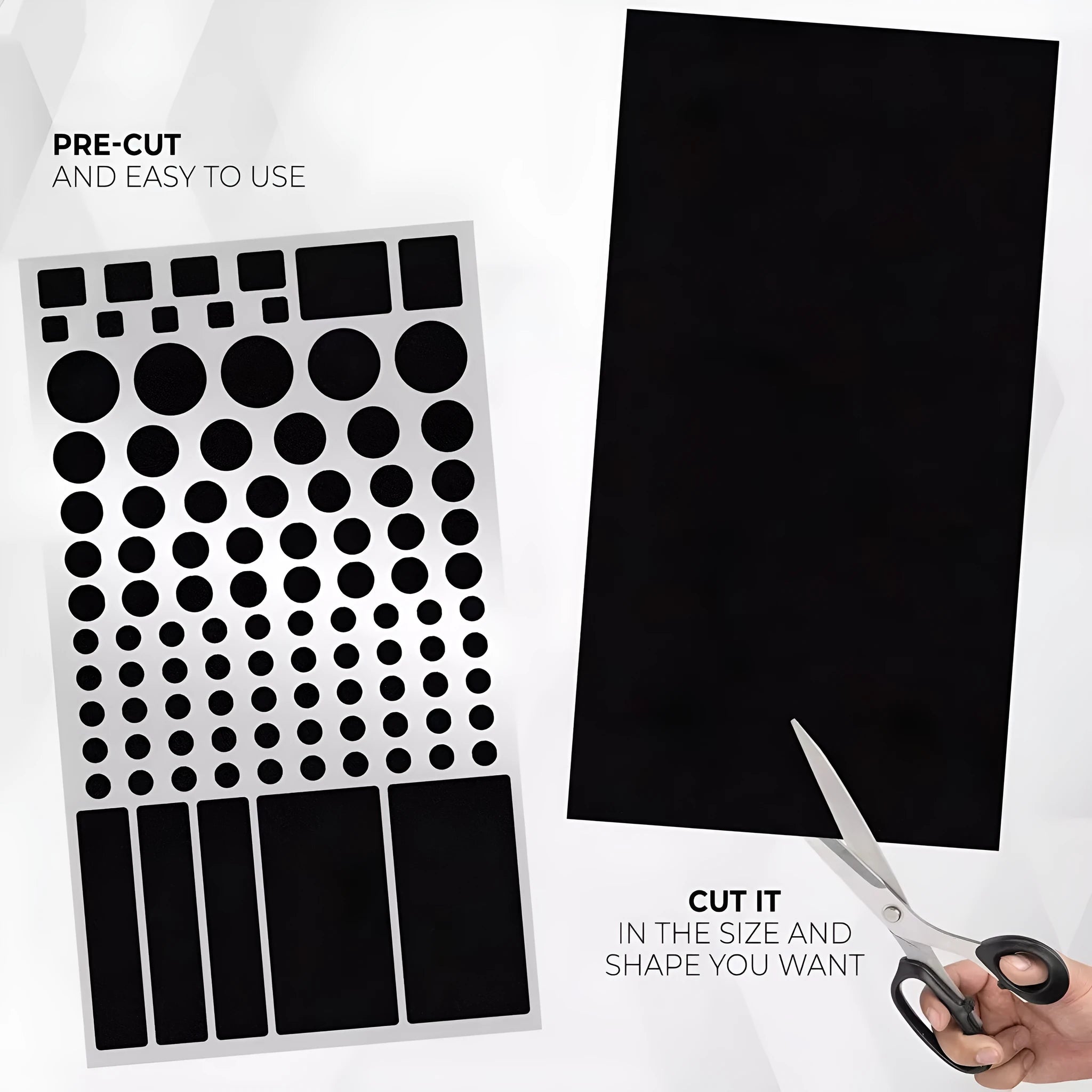 Black air conditioning LED light blocking stickers for split system units