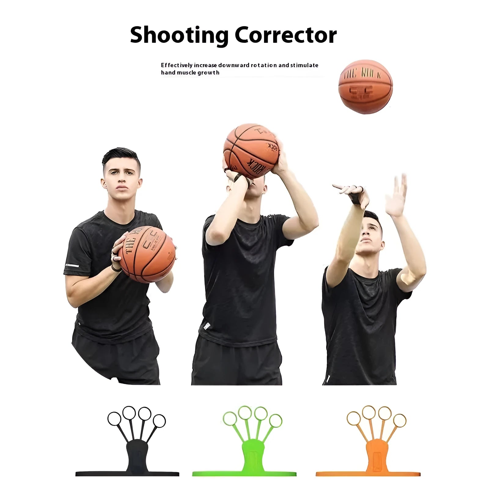 Shooting brace basketball training equipment with fengshui ball points for finger placement practice