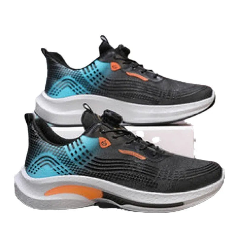 Low-top sneakers with mesh lining and rotating buckle closure in multiple colour combinations