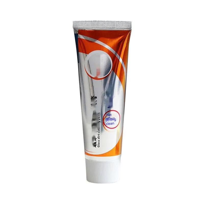 White 65ml car windshield cleaning paste in compact packaging for oil stain removal
