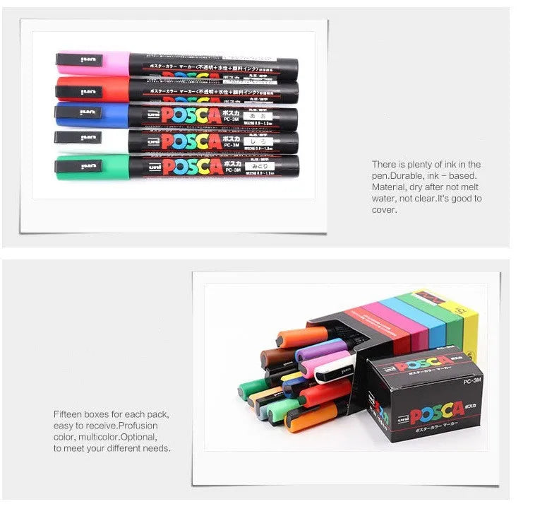 Doodle Pen 8-color acrylic marker set with 0.9mm tips in plastic case
