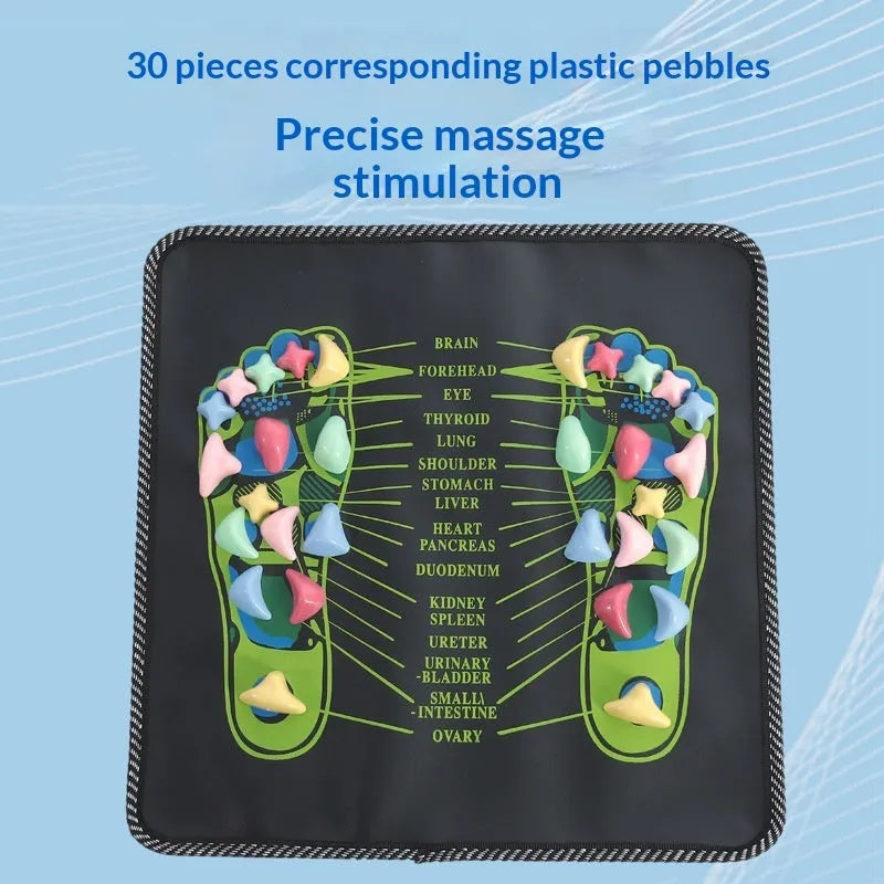 Cobblestone foot massage mat made of PVC, 35x35cm, in picture colour