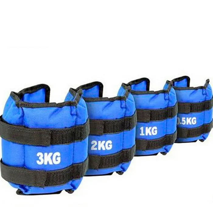 Pair of legging sandbags for athletic training with adjustable weight options from 1kg to 6kg total resistance