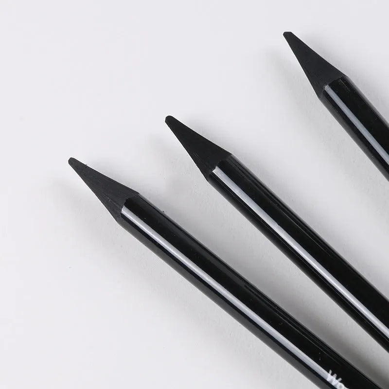 Carbonized Pencil Suit with 6 graphite and 3 carbonized pencils on suction card packaging