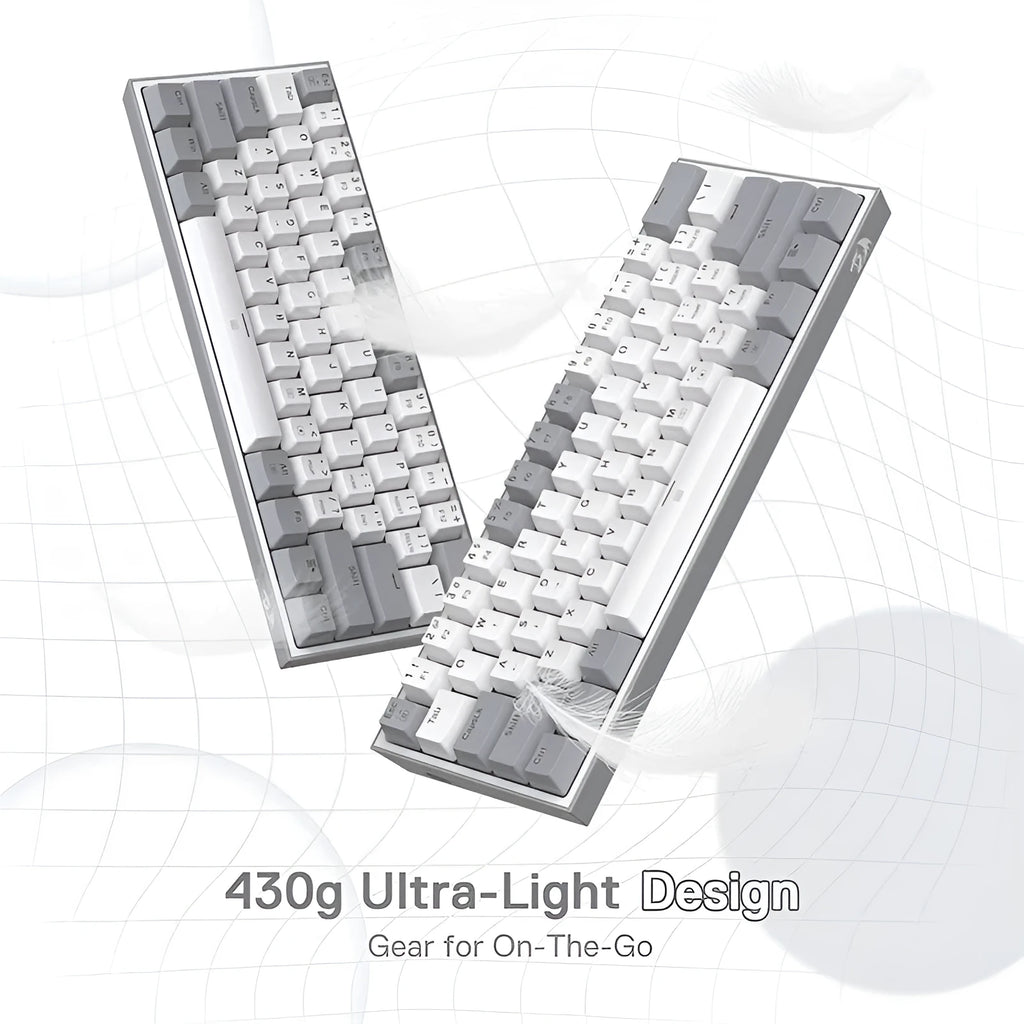 K617 RGB mechanical keyboard with backlit keys and multimedia controls in white pink colour