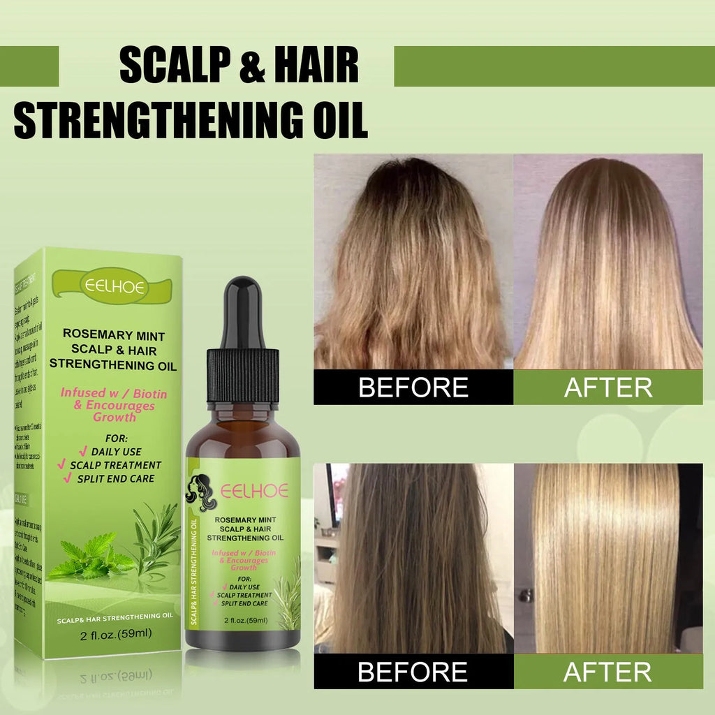 Rosemary Mint Hair Growth Fluid 59ml bottle with natural plant extracts for hair nourishment