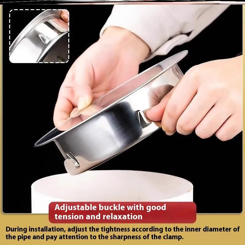 Stainless steel floor drain deodorant seal cover for 201 to 160 tube plugs in modern design
