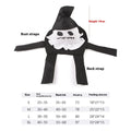 Dog wearing Halloween costume in ghost or pumpkin ghost design with PP cotton material
