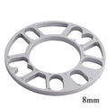 Automotive wheel hub widening gasket showing thickness options from 3mm to 10mm for wheel offset adjustment