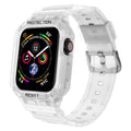 Soft TPU sport watch strap for Apple Watch Series 8 shown in multiple colours with 38mm and 42mm size options.