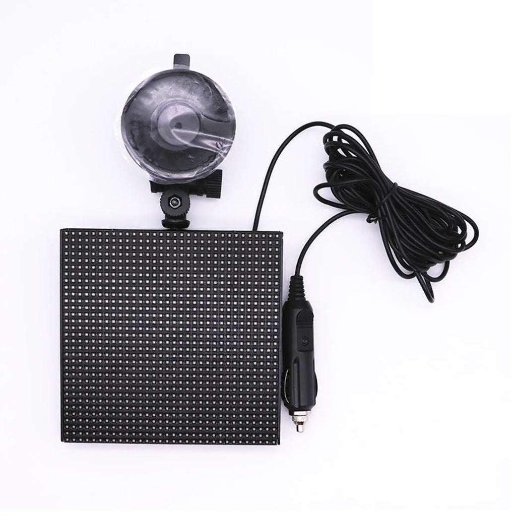 Bluetooth wireless transmission LED car display screen with 32x32 resolution and aluminium frame
