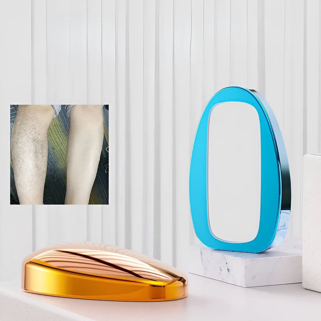 Nano glass crystal hair remover manual exfoliator tool for armpits legs and heels, 60g, compact 100x62x26mm