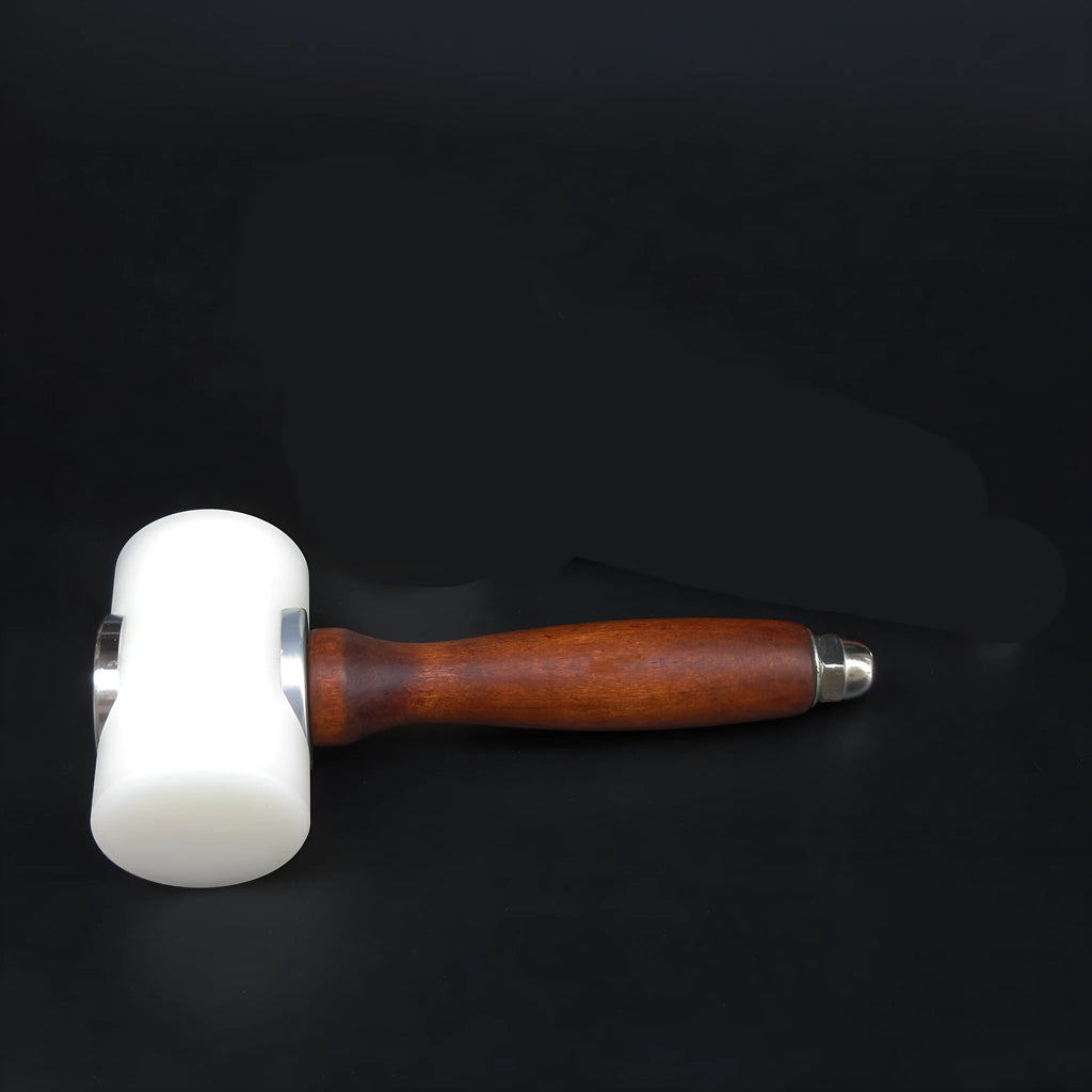 Nylon head leather carving hammer with wooden handle for DIY leathercraft