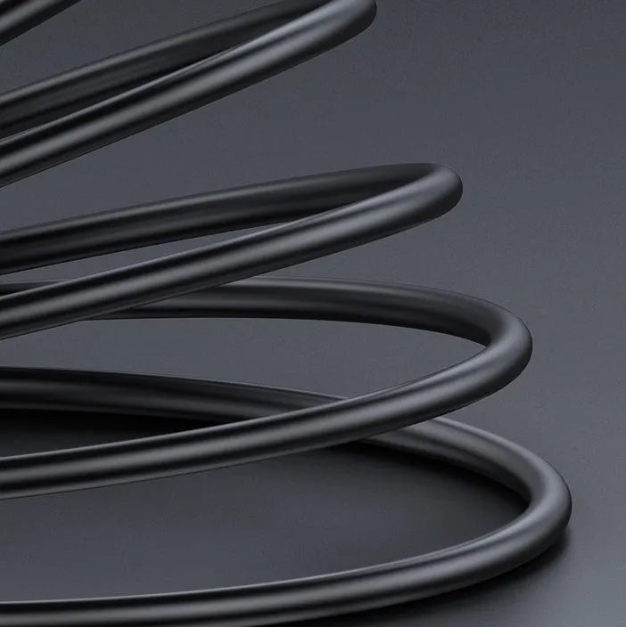 Black Lvlian USB data cable with straight connectors, 1 metre long, for phone charging and data transfer.