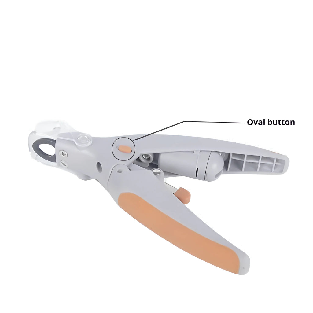 LED light dog nail trimmer with blood line imitation safety guard for pet grooming