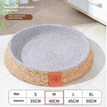 Woven rattan cat bed or nest for pets, shown in one of four available sizes