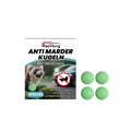 Four natural anti-marten balls for car rodent protection with peppermint, ginger and lemon extracts