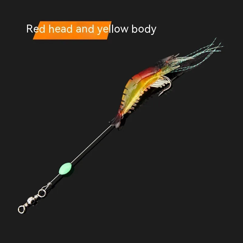 Luer soft fishing lure with pre-attached hook in selected colour from six available patterns