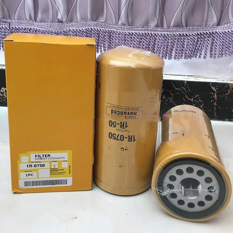 1R-0750 diesel fuel filter element with filter paper construction for 120°C operating temperature