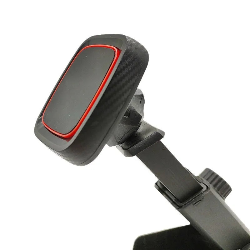 Hose black car air vent phone holder with long brush mount on vehicle vent.
