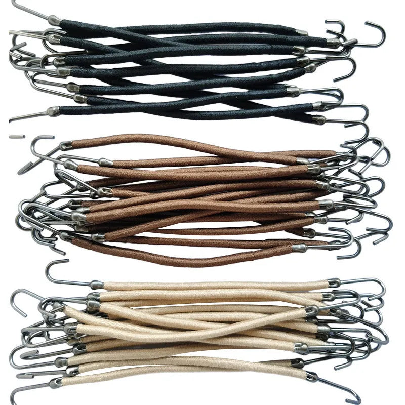 Double hook hair tools for wigs in solid colours with two adjustable attachment points