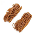 Natural rubber circular elastic bands in natural tan colour, supplied in 500g bag for sustainable bundling