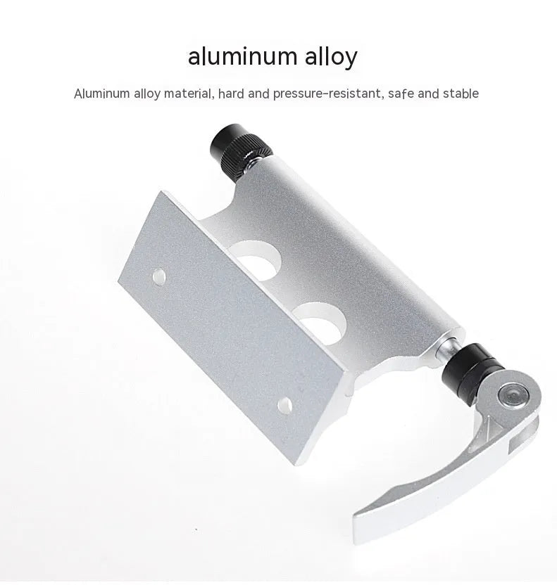 Silver metal bicycle front fork quick release fixing clip for SUV roof bar mounting