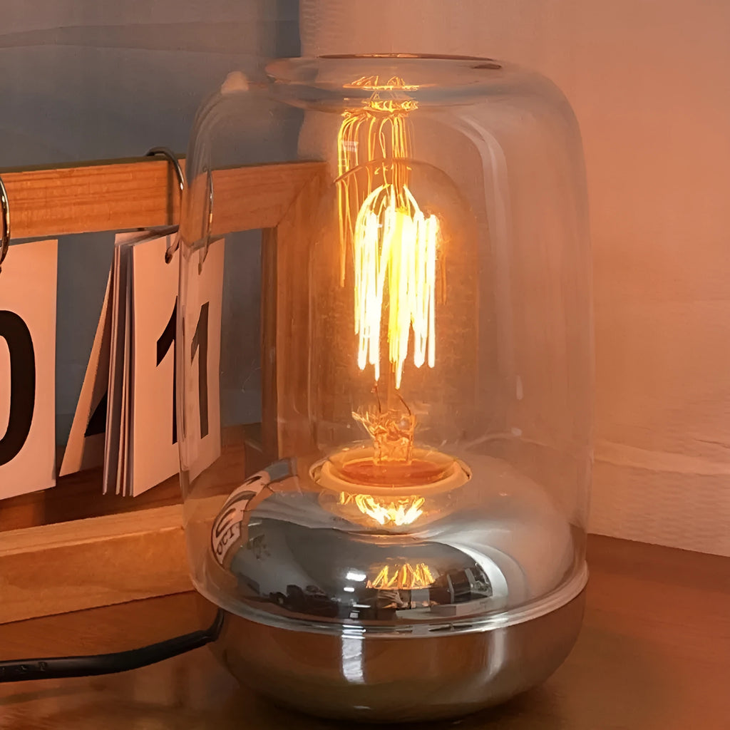 Geometric stereo essential oil lamp 20cm square glass ambience light