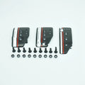 Aluminium alloy manual transmission car pedal set with brake, accelerator, and clutch pedals in black or grey